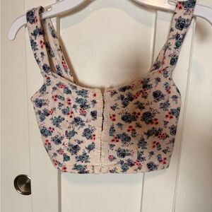 Floral Print Women's Crop Top